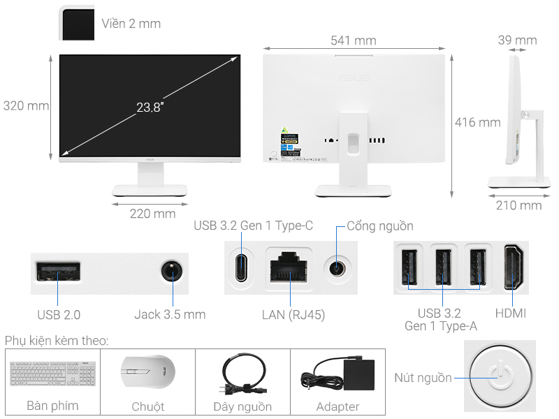 Hình ảnh chi tiết PC AIO Asus V440VAK (V440VAK-WPC163W) - Ảnh số 5