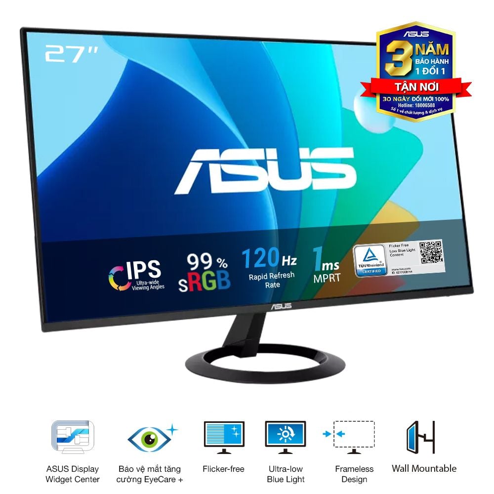 Hình ảnh chi tiết Màn hình Asus VZ279HG 27" FHD 75Hz - Ảnh số 5