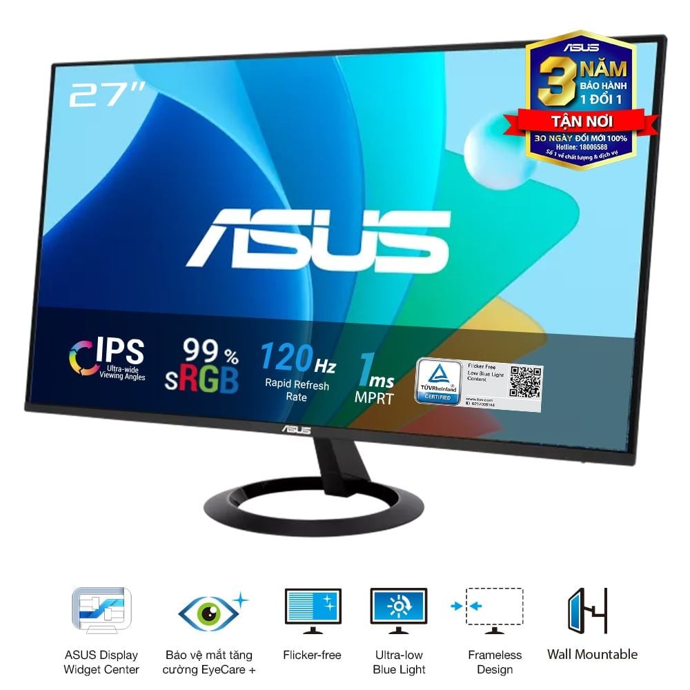 Hình ảnh chi tiết Màn hình Asus VZ279HG 27" FHD 75Hz - Ảnh số 6
