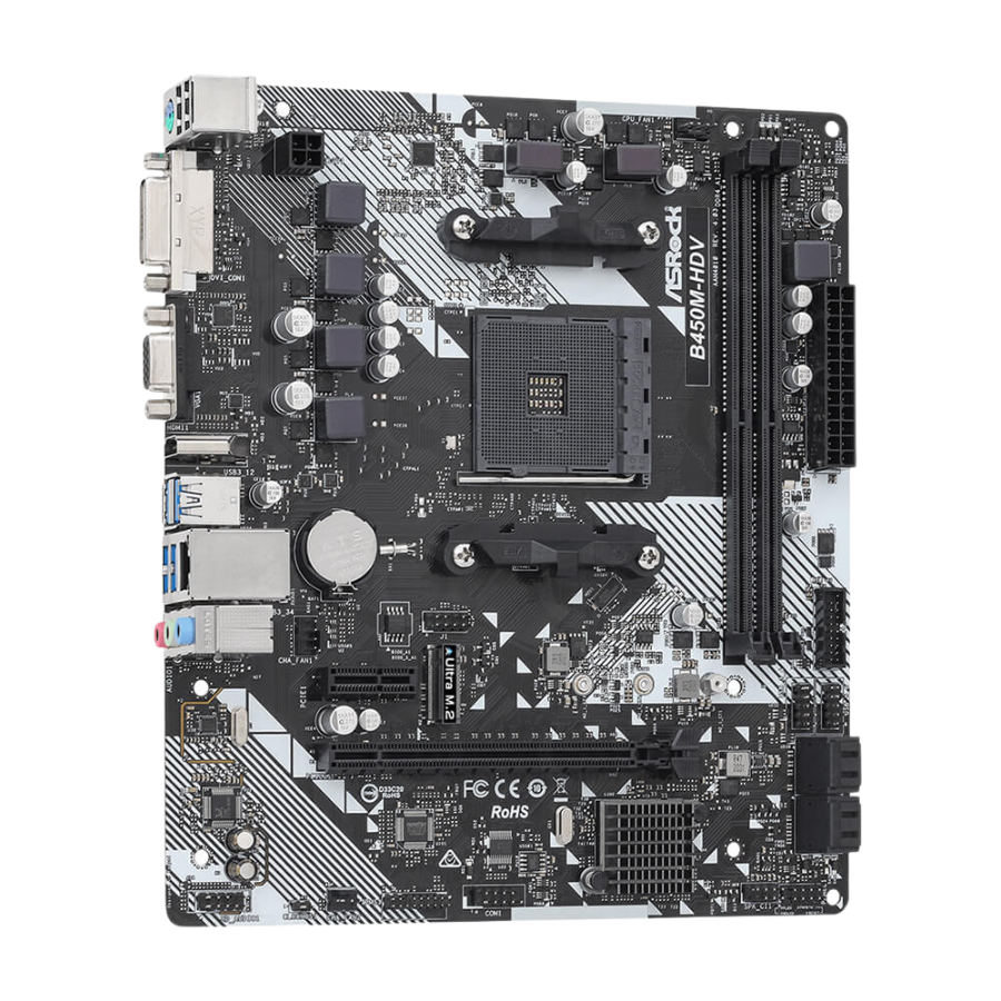 Hình ảnh chi tiết Mainboard ASRock B450M-HDV R4.0 DDR4 - Socket AM4, B450 - Ảnh số 3