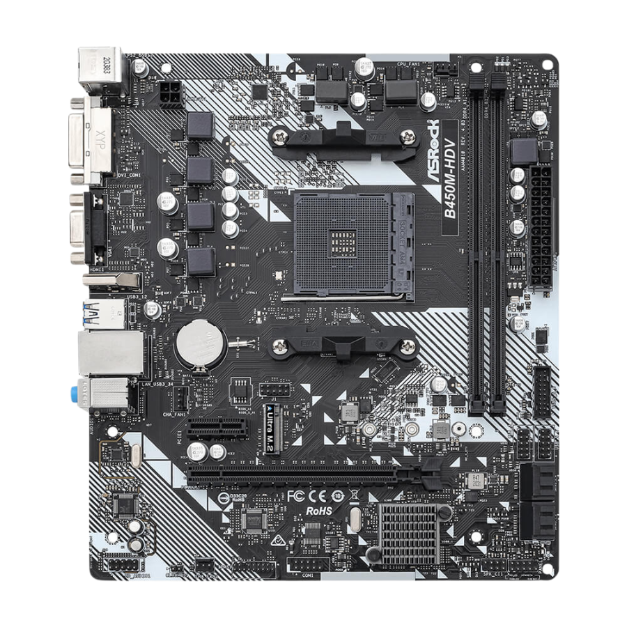 Hình ảnh chi tiết Mainboard ASRock B450M-HDV R4.0 DDR4 - Socket AM4, B450 - Ảnh số 4