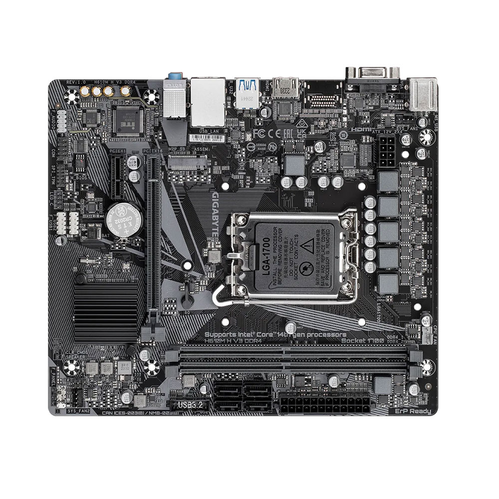 Hình ảnh chi tiết Mainboard Gigabyte H610M H V3 DDR4 - Socket LGA1700, H610 - Ảnh số 3