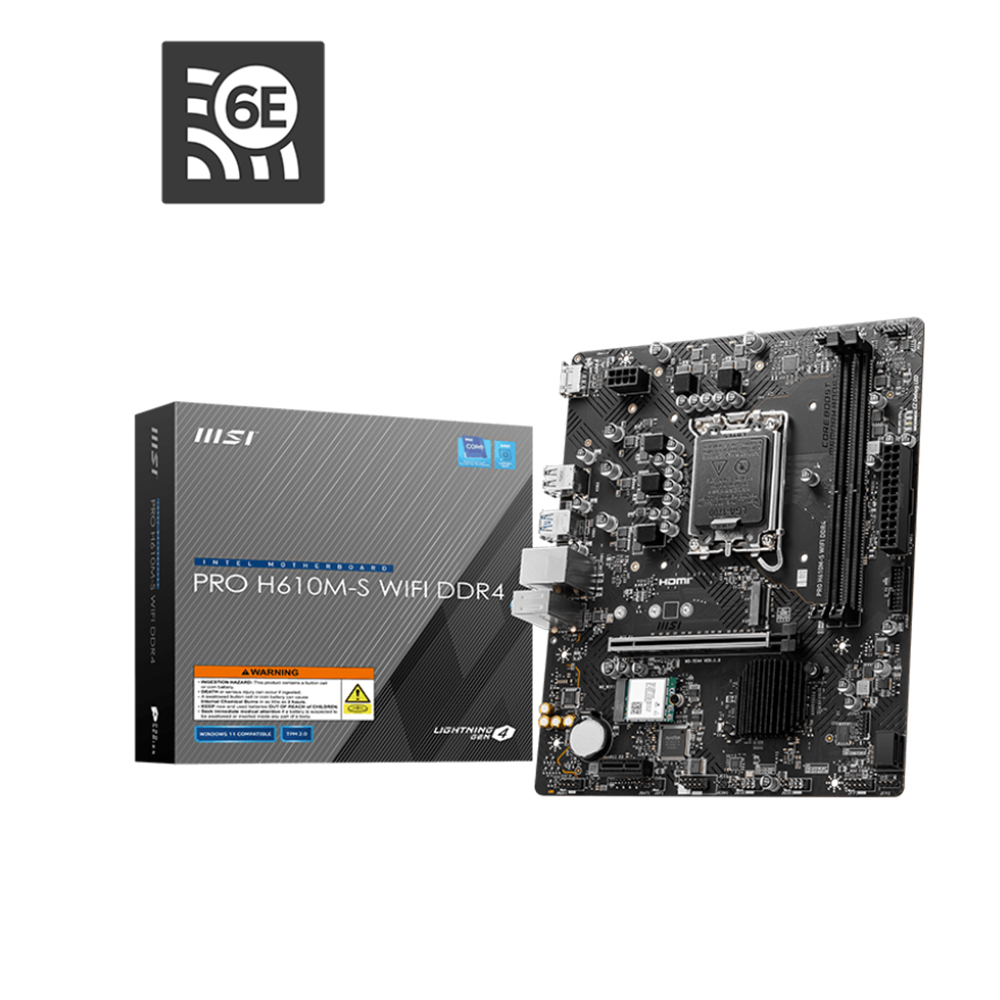 Hình ảnh chi tiết Mainboard MSI PRO H610M-S WIFI DDR4 - Socket LGA1700, H610 - Ảnh số 1