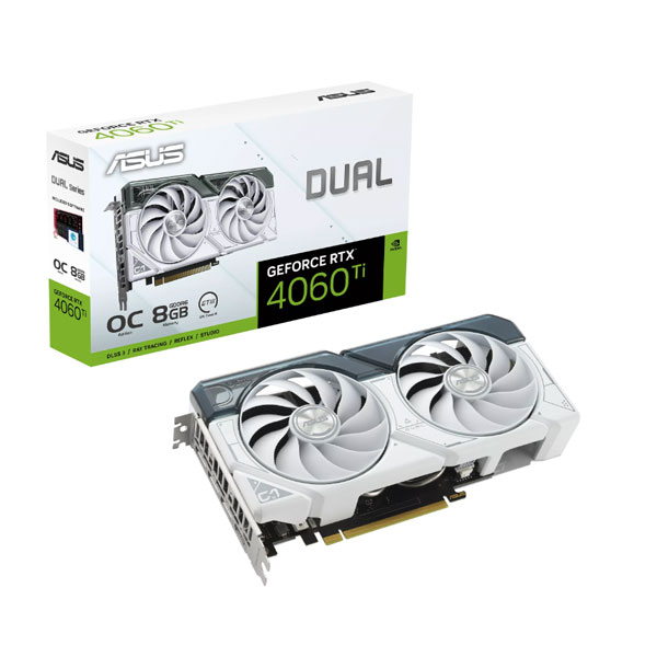 Hình ảnh chi tiết VGA Asus Dual RTX 4060 Ti EVO OC White 8GB GDDR6 - Ảnh số 1