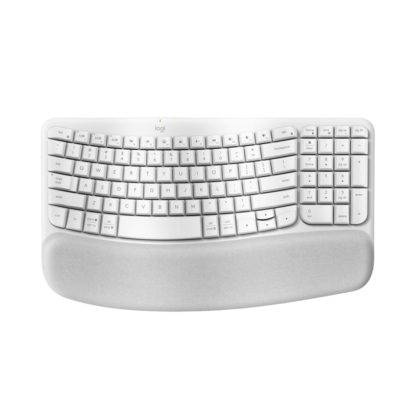 Hình ảnh chi tiết Bàn phím không dây Logitech Wave Keys Ergonomic - Đen (920-012282) - Ảnh số 1