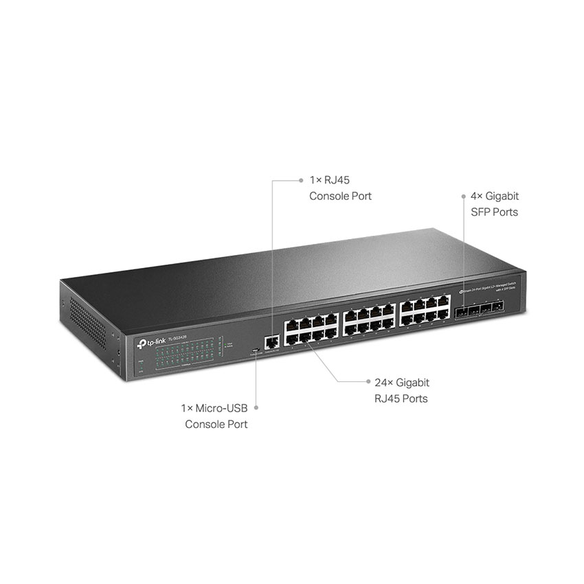Hình ảnh chi tiết Switch TP-Link SG3428X - 24 cổng Gigabit, 4x10G SFP+ - Ảnh số 2