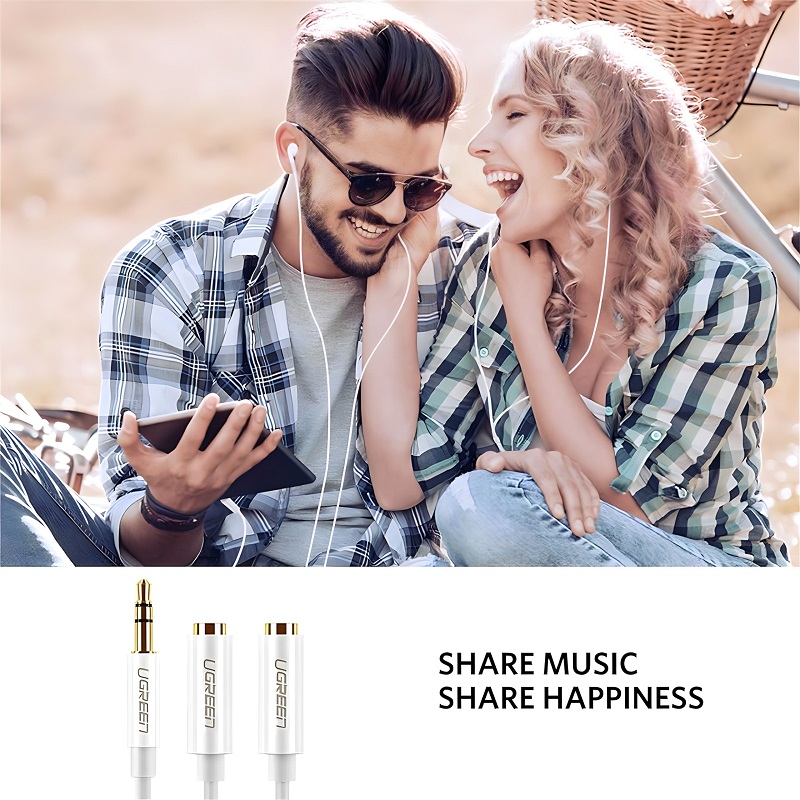 Hình ảnh chi tiết Cáp Audio 3.5mm ra 2 đầu 3.5mm Ugreen (10789) - Ảnh số 2