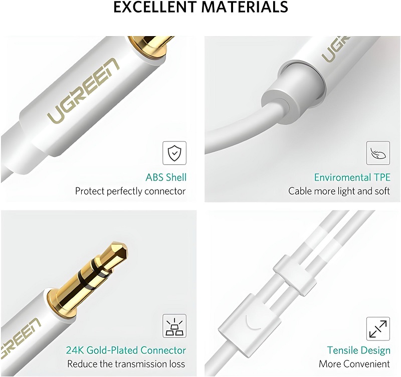 Hình ảnh chi tiết Cáp Audio 3.5mm ra 2 đầu 3.5mm Ugreen (10789) - Ảnh số 4