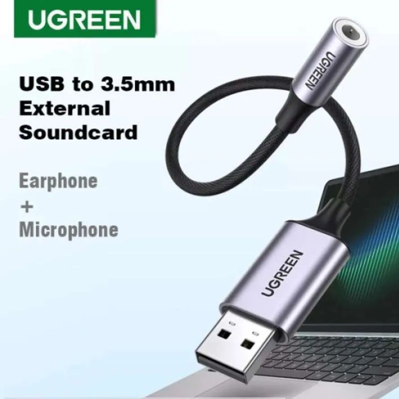 Hình ảnh chi tiết Cáp USB 2.0 sang 3.5mm Ugreen 25cm (30757) - Ảnh số 2
