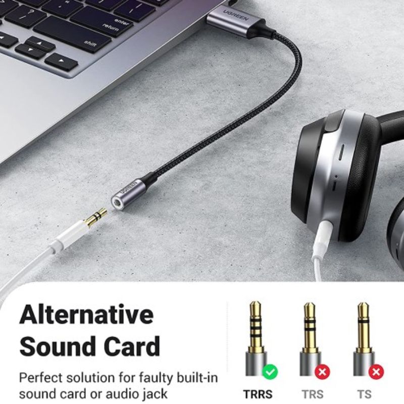 Hình ảnh chi tiết Cáp USB 2.0 sang 3.5mm Ugreen 25cm (30757) - Ảnh số 7