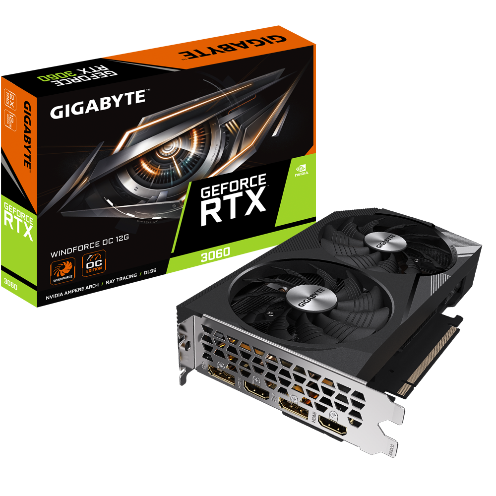 Hình ảnh chi tiết VGA Gigabyte RTX 3060 Windforce OC V2 12GB GDDR6 - Ảnh số 1
