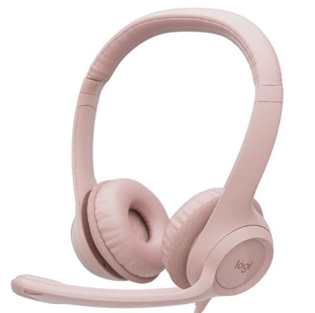 Hình ảnh chi tiết Tai nghe có dây Logitech H390 USB Mic khử ồn Hồng - Ảnh số 1