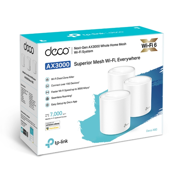 Hình ảnh chi tiết Router Wifi Mesh 6 TP-Link Deco X60 - AX3000 (3-pack) - Ảnh số 1