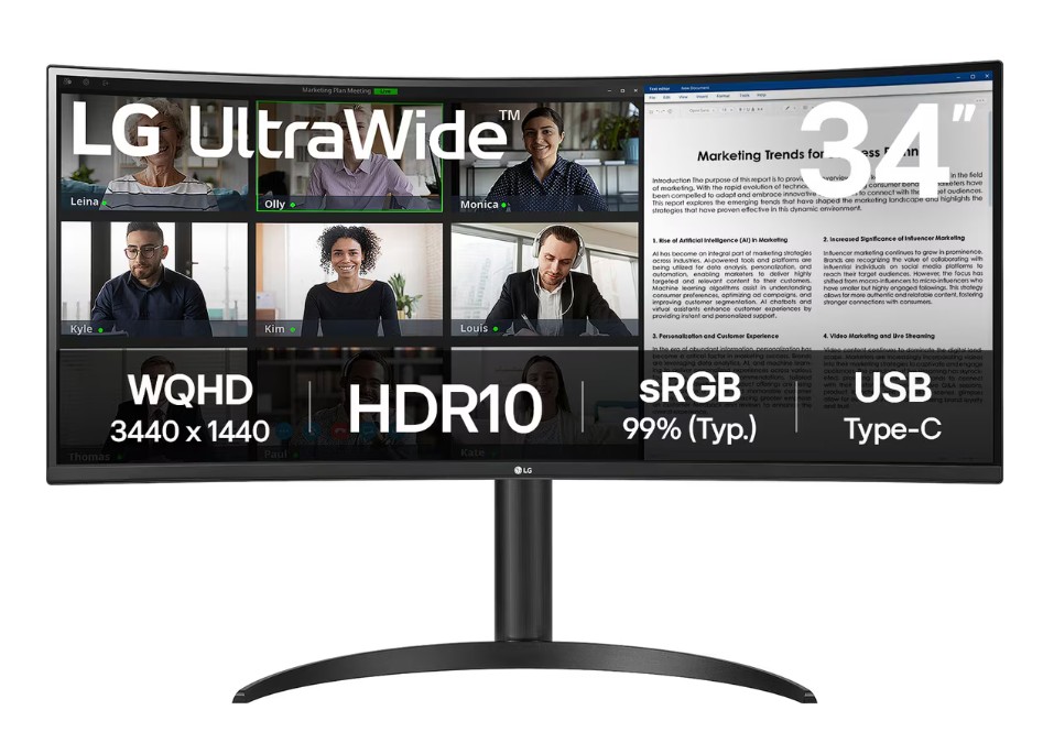 Hình ảnh chi tiết Màn hình cong LG 34" UltraWide WQHD 100Hz - Ảnh số 1