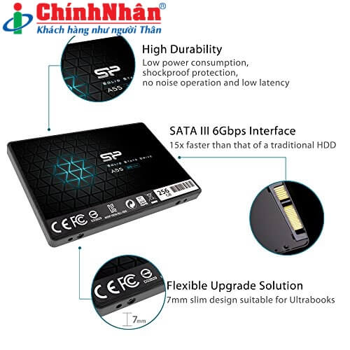 Hình ảnh chi tiết SSD gắn trong Silicon Power A55 256GB SATA3 - Ảnh số 3