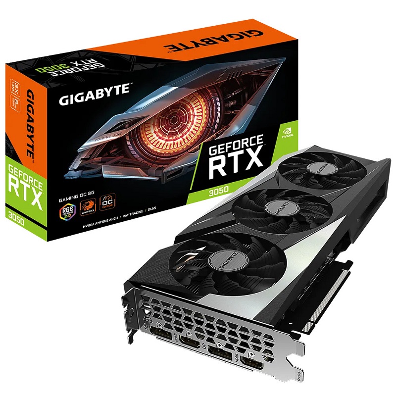 Hình ảnh chi tiết VGA Gigabyte GeForce RTX™ 3050 Gaming OC 8G GV-N3050GAMING OC-8GD - Ảnh số 1