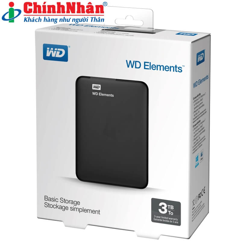 Hình ảnh chi tiết Ổ cứng Western 3TB Elements Portable WDBU6Y0030BBK - Ảnh số 4