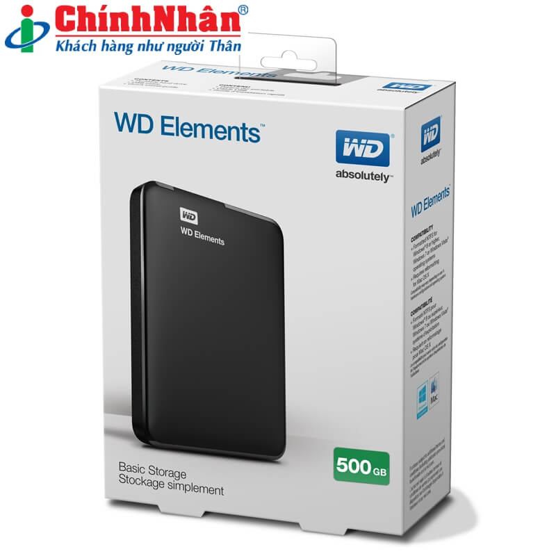Hình ảnh chi tiết Ổ cứng Western 500GB Elements Portable WDBUZG5000ABK - Ảnh số 4