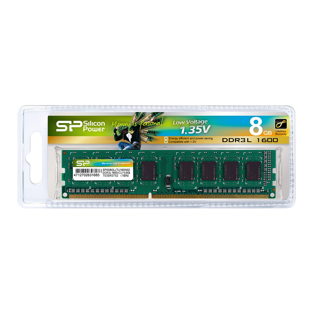 Hình ảnh chi tiết RAM PC Silicon Power 8GB DDR3L 1600MHz - Ảnh số 1