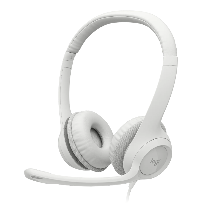 Hình ảnh chi tiết Tai nghe Logitech H390, USB, Trắng - Ảnh số 1