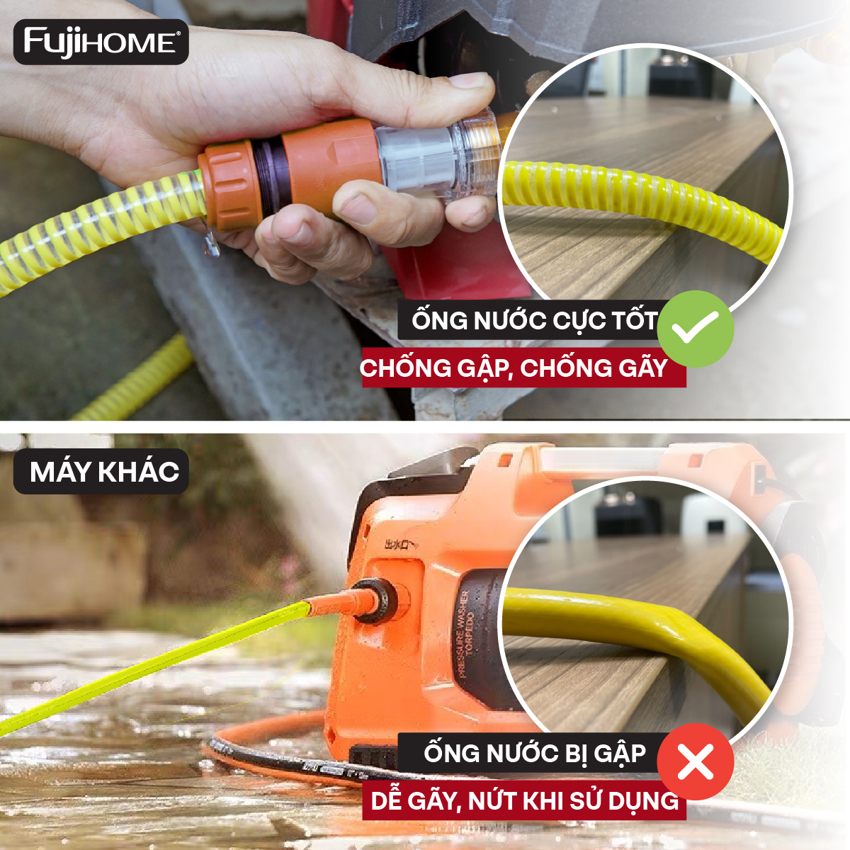 Hình ảnh chi tiết Máy rửa xe mô tơ cảm ứng từ  FujiHOME PWX5B - Ảnh số 18