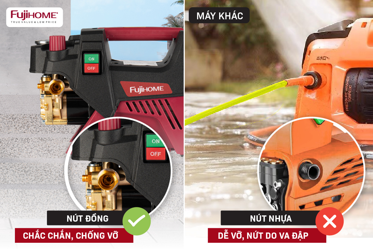 Hình ảnh chi tiết Máy rửa xe mô tơ cảm ứng từ  FujiHOME PWX5B - Ảnh số 19