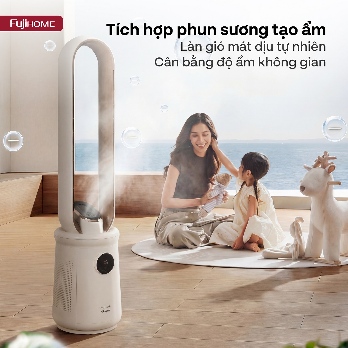Hình ảnh chi tiết Quạt không cánh lọc không khí HEPA, ra lệnh giọng nói Fujihome LUXURY BF15-HEPA-VOICE - Ảnh số 11