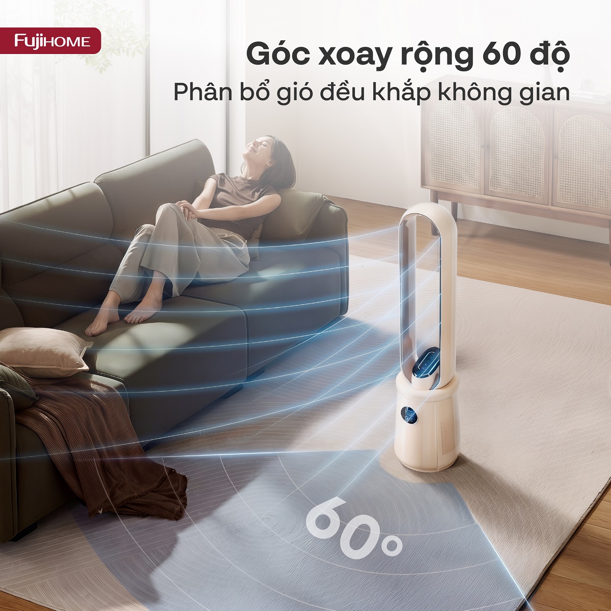 Hình ảnh chi tiết Quạt không cánh lọc không khí HEPA, ra lệnh giọng nói Fujihome LUXURY BF15-HEPA-VOICE - Ảnh số 5
