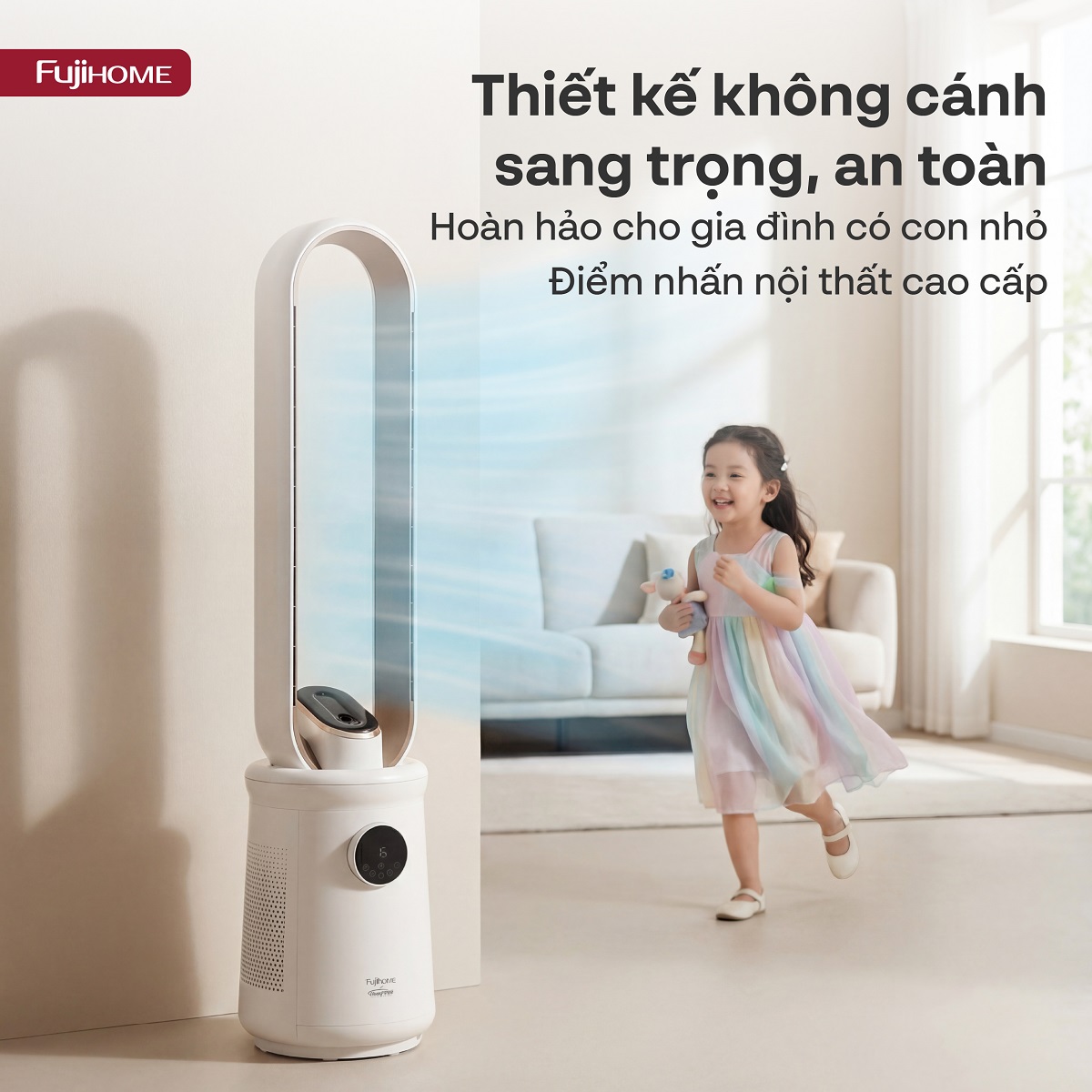 Hình ảnh chi tiết Quạt không cánh lọc không khí HEPA, ra lệnh giọng nói Fujihome LUXURY BF15-HEPA-VOICE - Ảnh số 9