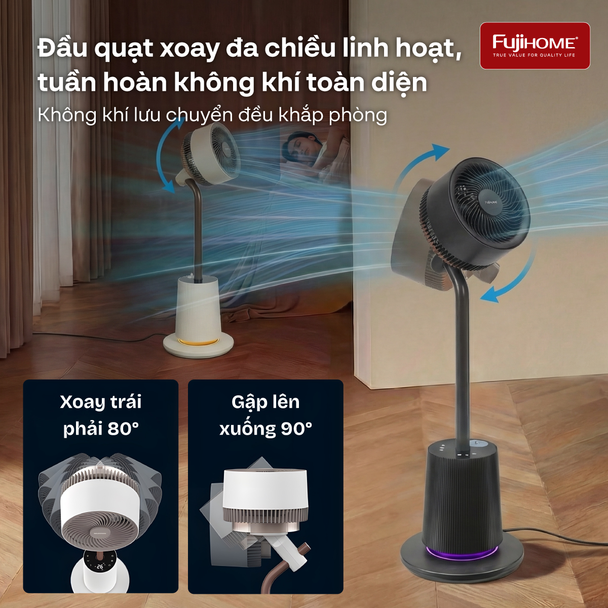 Hình ảnh chi tiết Quạt tuần hoàn không khí điều khiển bằng giọng nói Fujihome LUXURY CFR01PRO-VOICE - Ảnh số 8