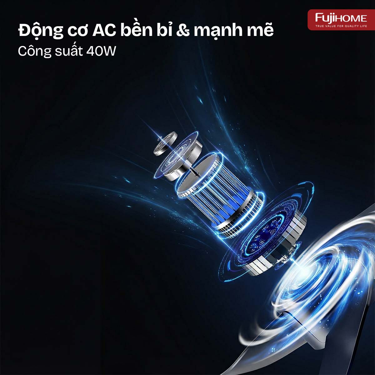 Hình ảnh chi tiết Quạt tuần hoàn không khí điều khiển bằng giọng nói Fujihome CFR04-VOICE - Ảnh số 14