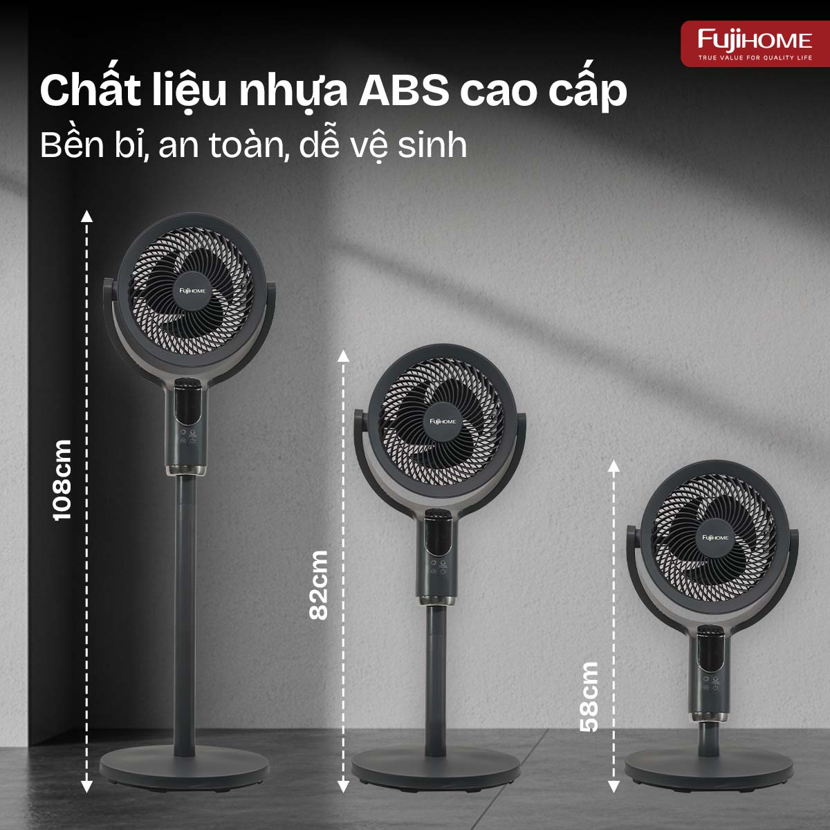 Hình ảnh chi tiết Quạt tuần hoàn không khí điều khiển bằng giọng nói Fujihome CFR04-VOICE - Ảnh số 10
