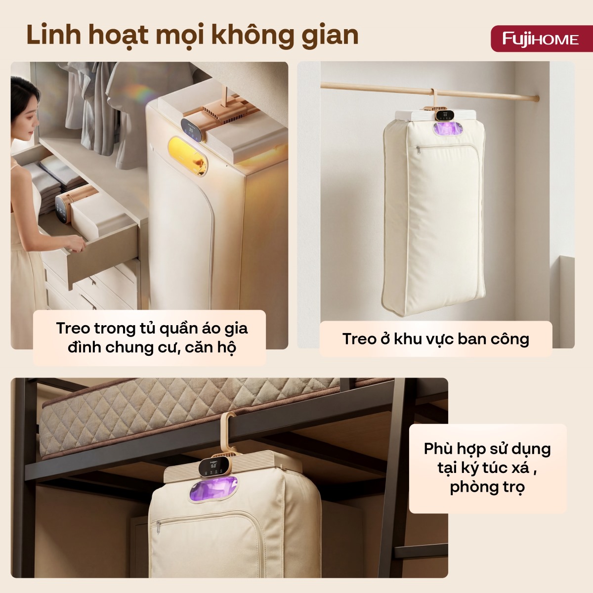 Hình ảnh chi tiết Máy sấy quần áo, khử trùng UV gấp gọn Fujihome FCD16 - Ảnh số 14