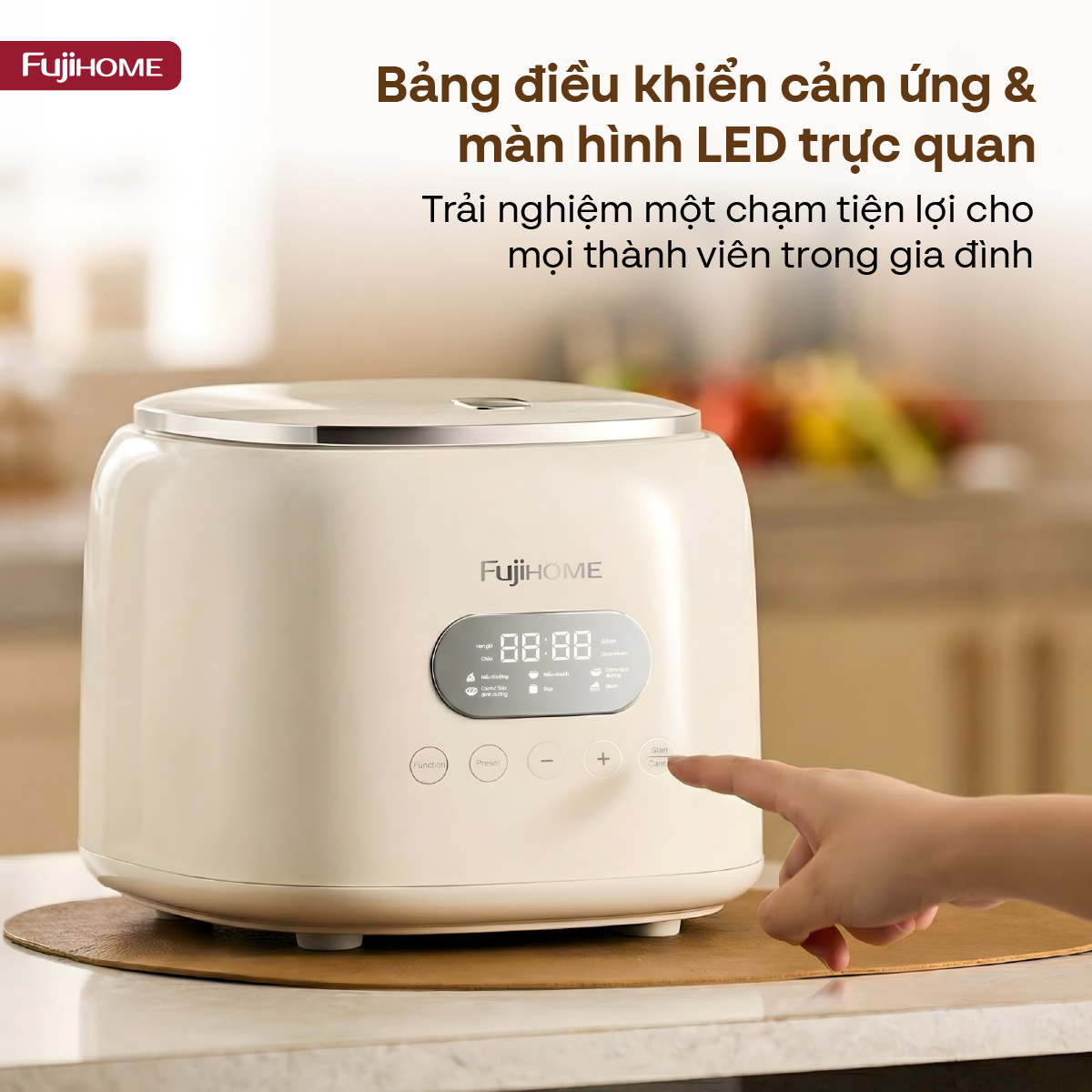 Hình ảnh chi tiết NỒI CƠM ĐIỆN FUJIHOME INOX LOWSUGAR RC10ALS - Ảnh số 5
