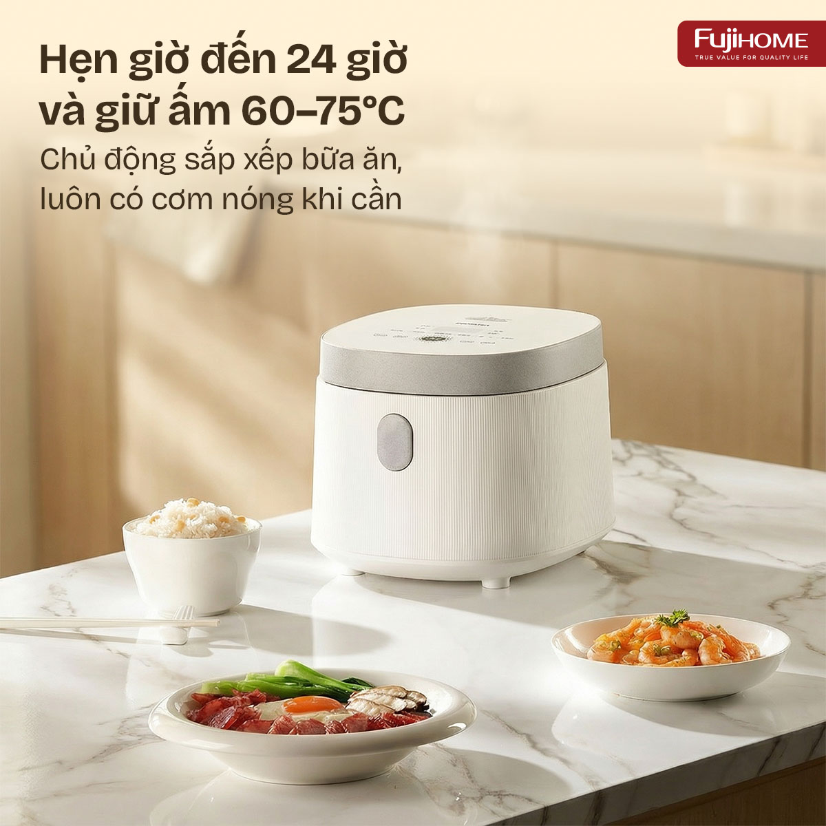 Hình ảnh chi tiết NỒI CƠM ĐIỆN FUJIHOME INOX LOWSUGAR RC10BLS - Ảnh số 12