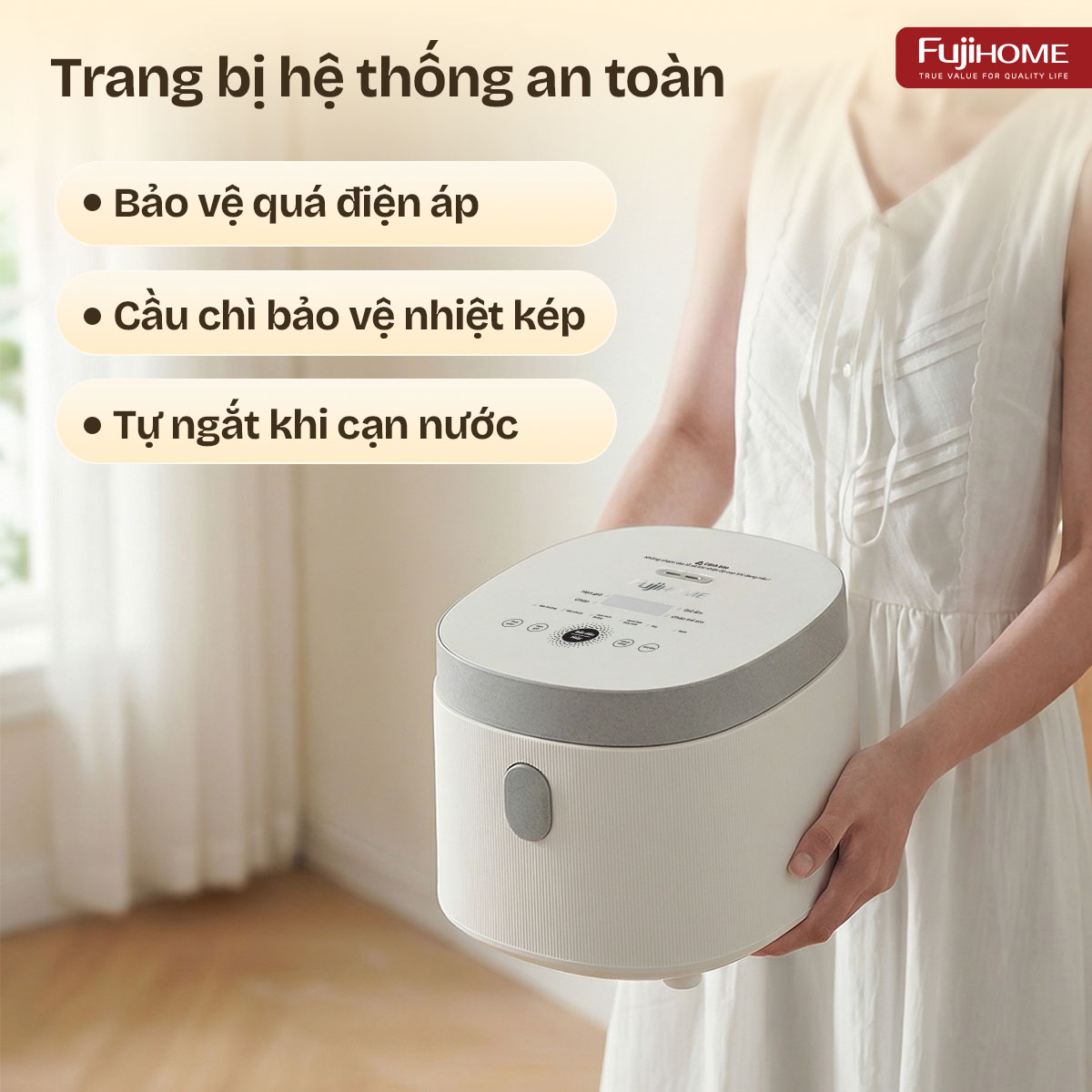 Hình ảnh chi tiết NỒI CƠM ĐIỆN FUJIHOME INOX LOWSUGAR RC10BLS - Ảnh số 4