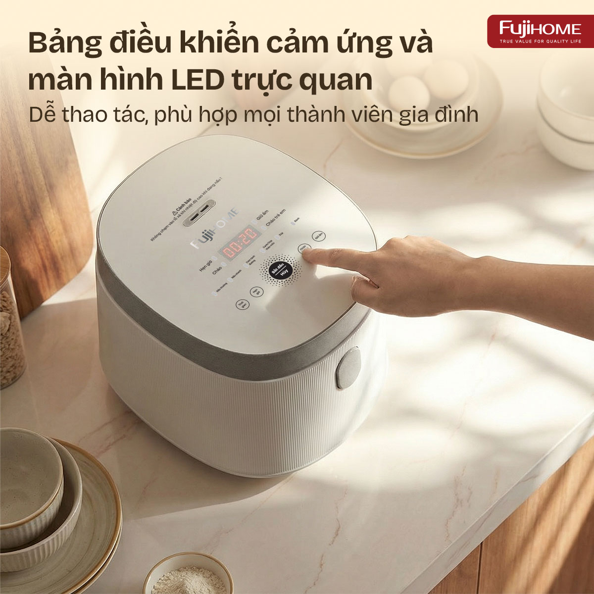 Hình ảnh chi tiết NỒI CƠM ĐIỆN FUJIHOME INOX LOWSUGAR RC10BLS - Ảnh số 5