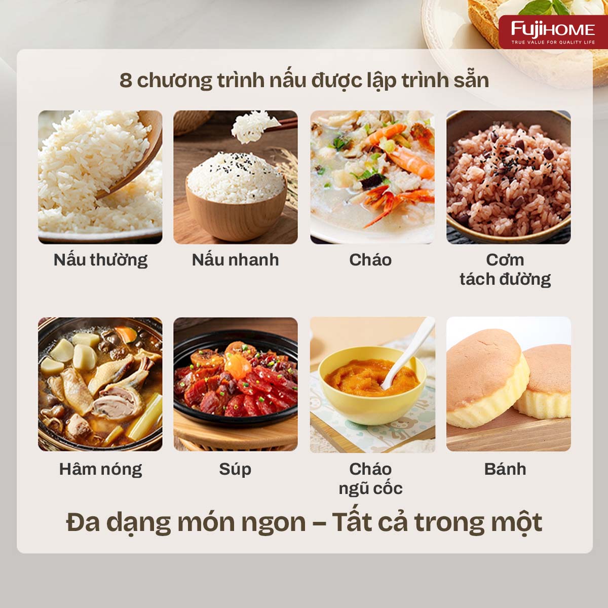 Hình ảnh chi tiết NỒI CƠM ĐIỆN FUJIHOME INOX LOWSUGAR RC12LS - Ảnh số 13