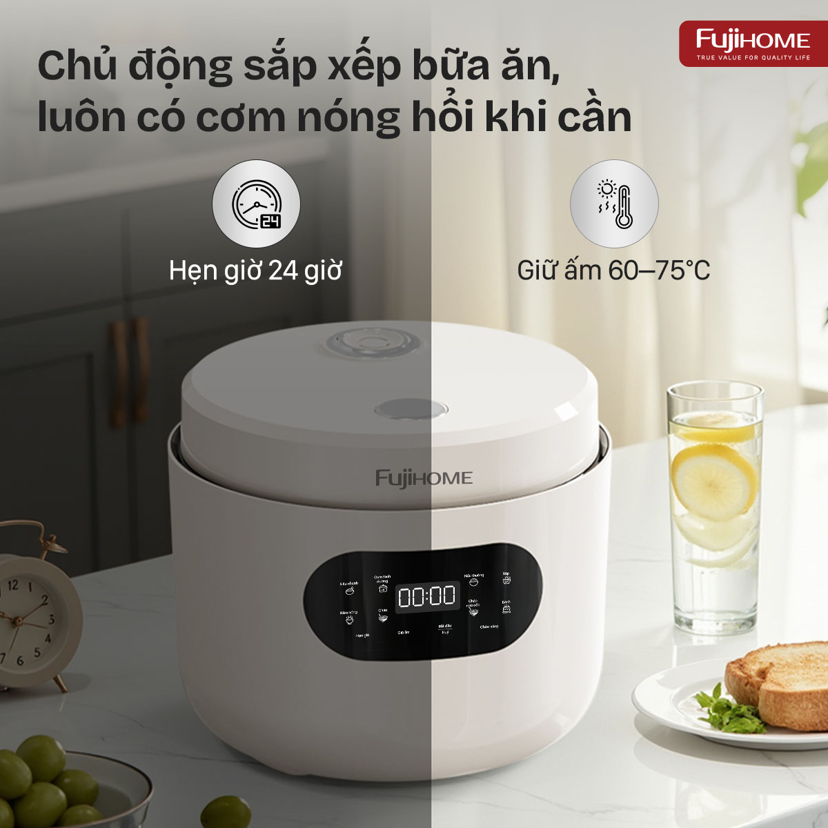 Hình ảnh chi tiết NỒI CƠM ĐIỆN FUJIHOME INOX LOWSUGAR RC12LS - Ảnh số 3