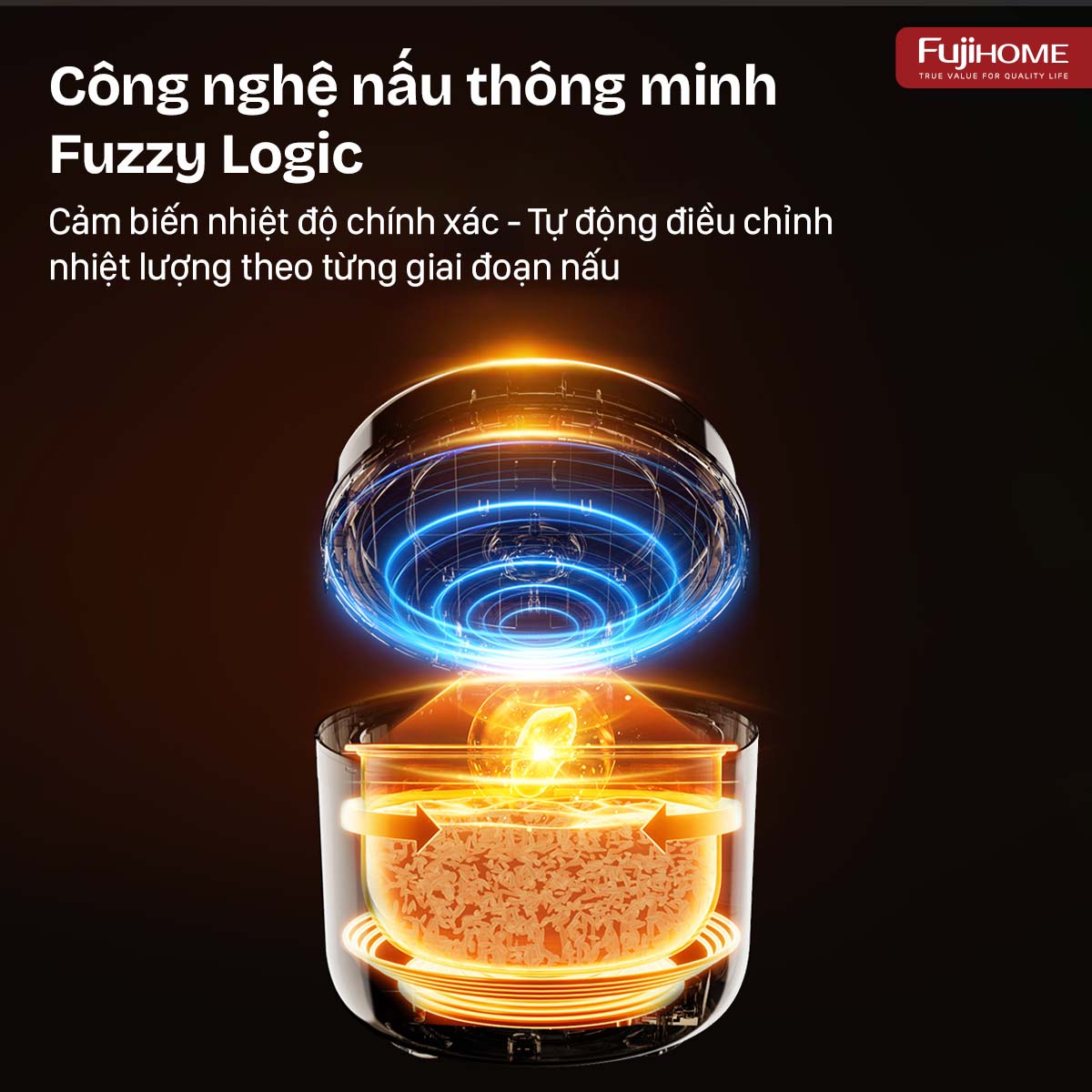 Hình ảnh chi tiết NỒI CƠM ĐIỆN FUJIHOME INOX LOWSUGAR RC12LS - Ảnh số 5