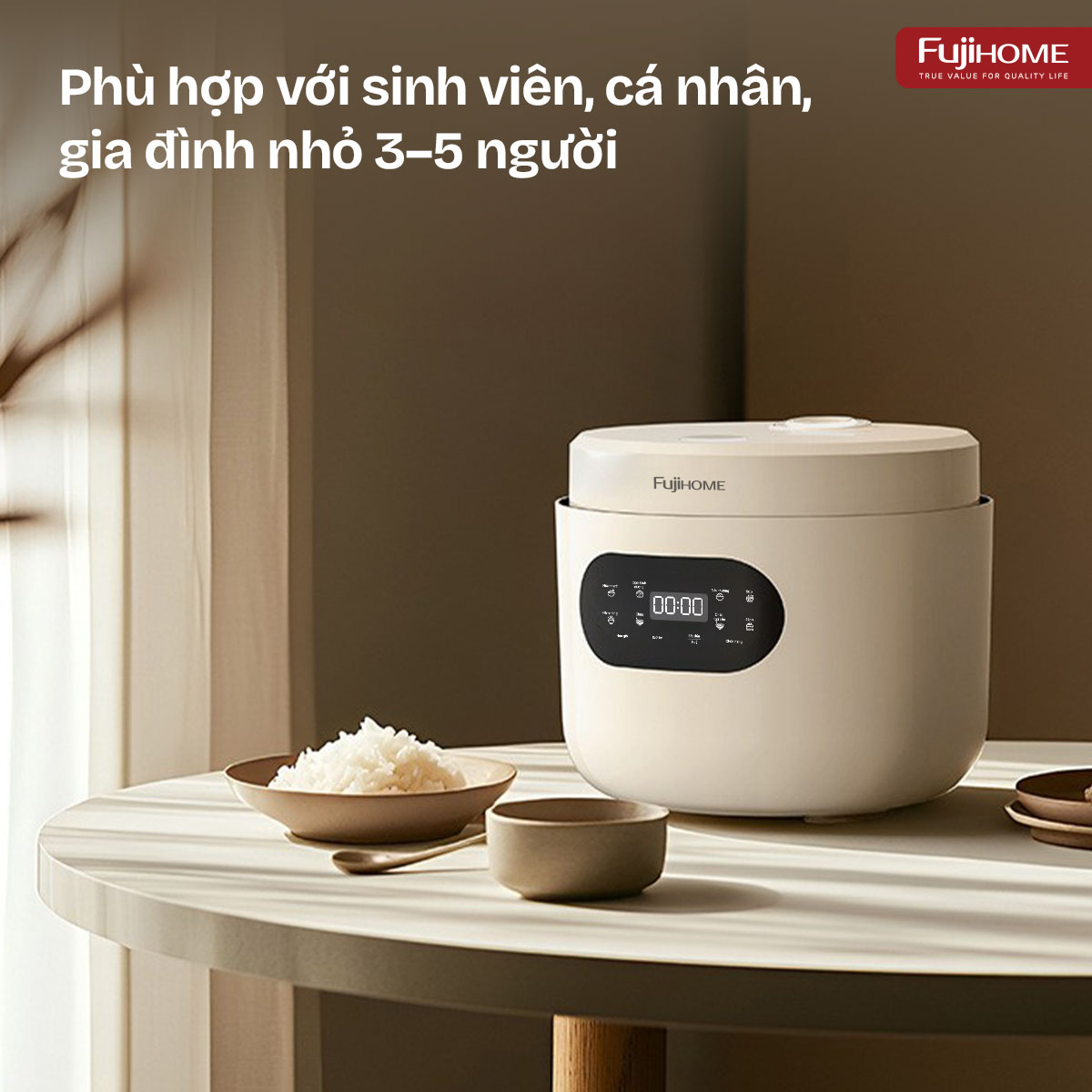Hình ảnh chi tiết NỒI CƠM ĐIỆN FUJIHOME INOX LOWSUGAR RC12LS - Ảnh số 8