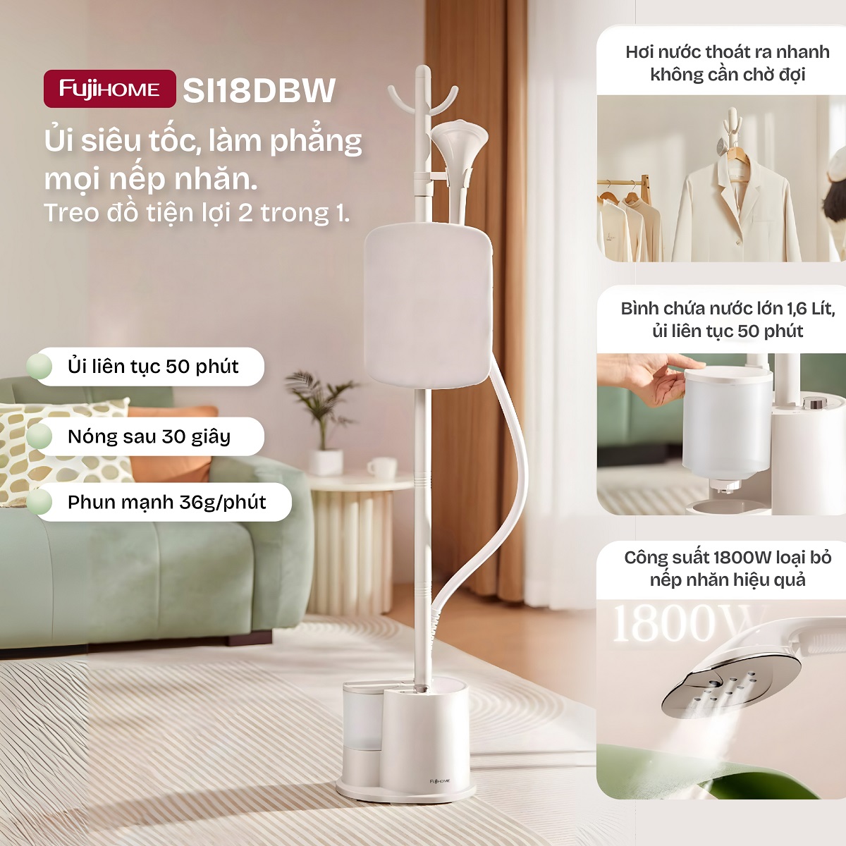 Hình ảnh chi tiết Bàn là cây hơi nước Fujihome SI18DBW - Ảnh số 16