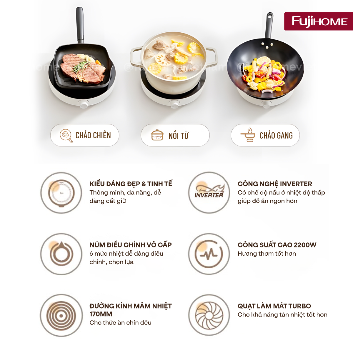 Hình ảnh chi tiết Bếp từ tròn đơn Fujihome IC-H02 - Ảnh số 31