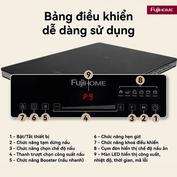 Hình ảnh chi tiết Bếp điện từ đơn Fujihome IC1391 - Ảnh số 15