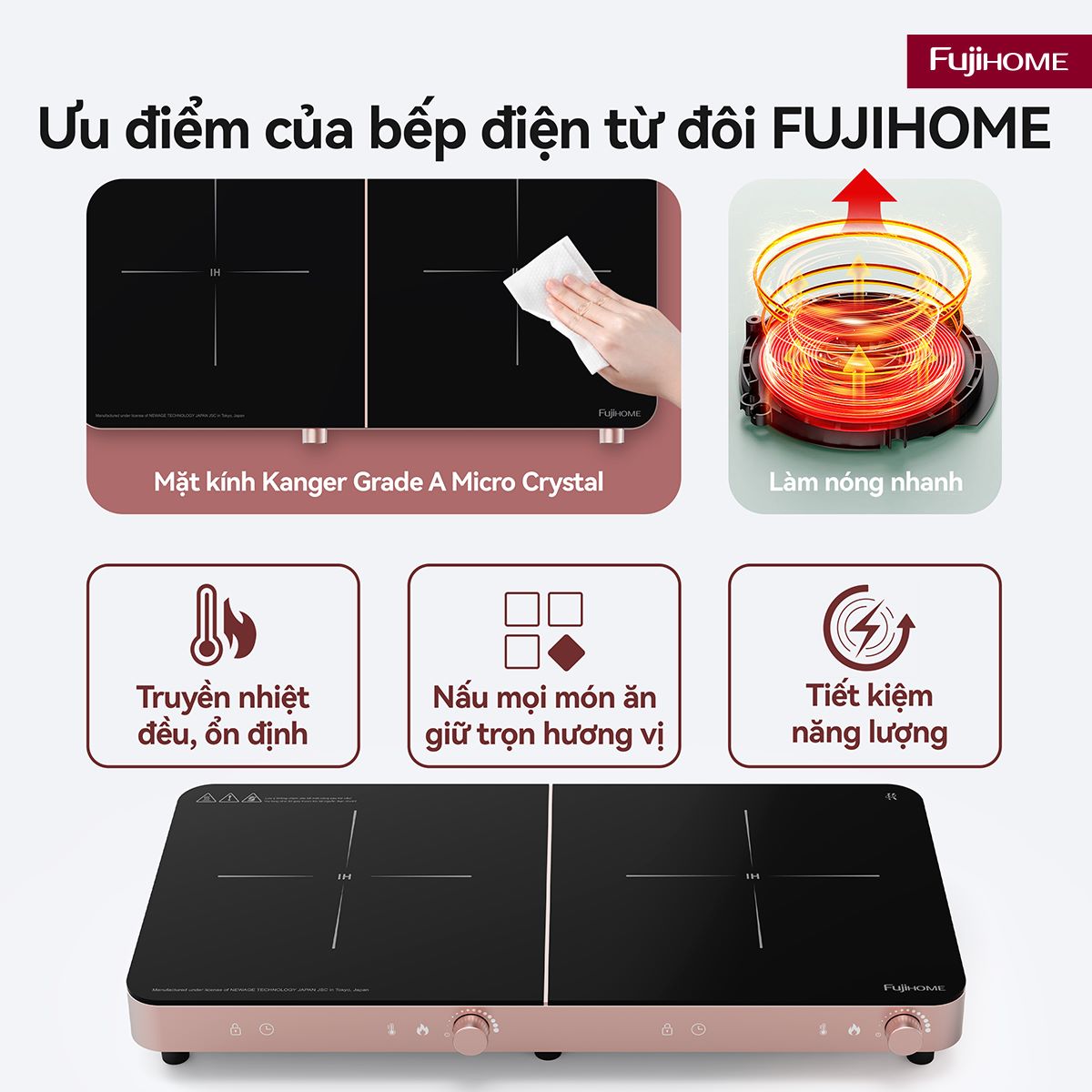 Hình ảnh chi tiết Bếp Từ Đôi Fujihome IC2602P - Ảnh số 15