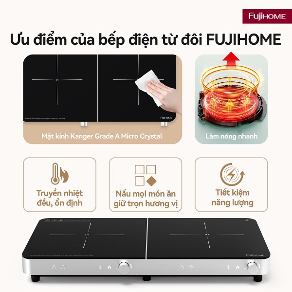 Hình ảnh chi tiết Bếp Từ Đôi Fujihome IC2602S - Ảnh số 2