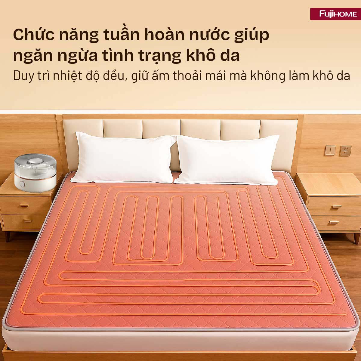 Hình ảnh chi tiết Chăn Điện Sưởi ấm bằng nước nóng Fujihome HB1820M - Ảnh số 21
