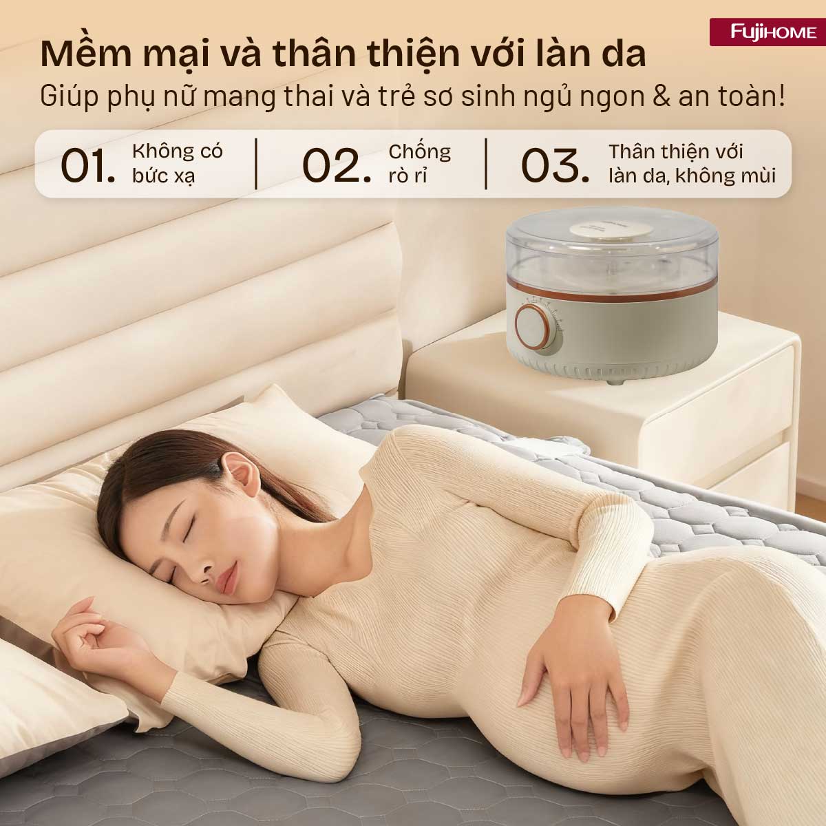 Hình ảnh chi tiết Chăn Điện Sưởi ấm bằng nước nóng Fujihome HB1820M - Ảnh số 24