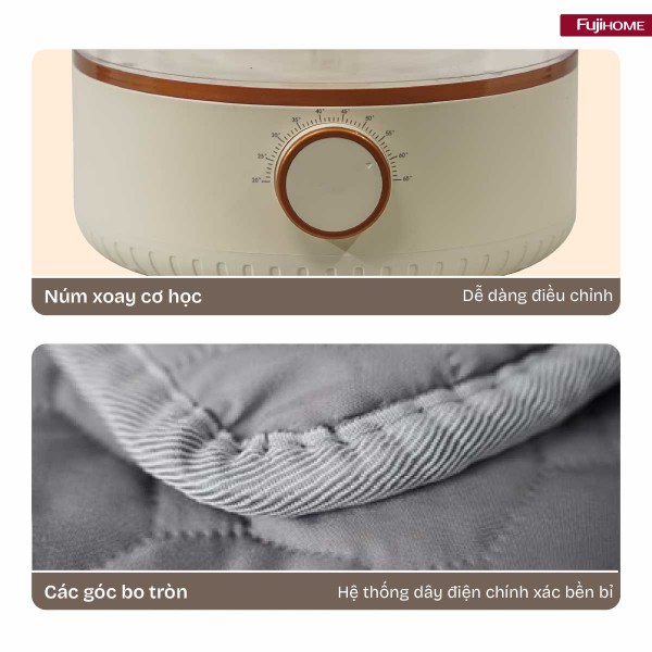 Hình ảnh chi tiết Chăn Điện Sưởi ấm bằng nước nóng Fujihome HB1820M - Ảnh số 4