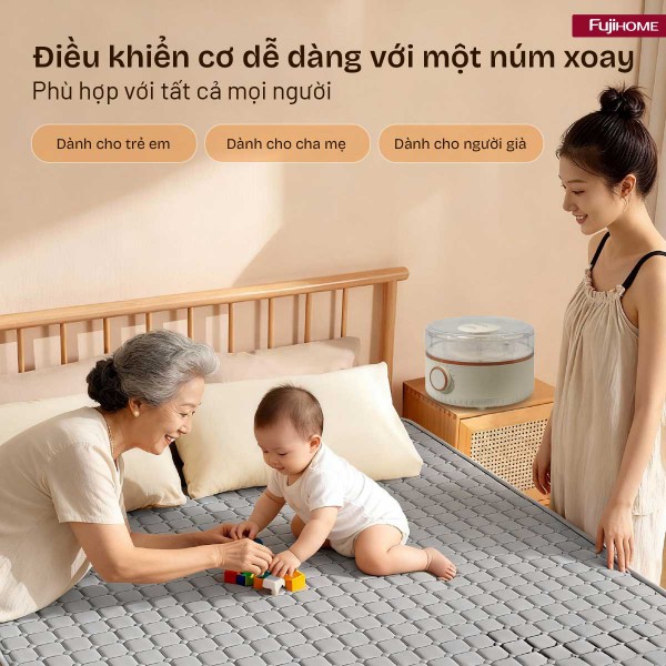 Hình ảnh chi tiết Chăn Điện Sưởi ấm bằng nước nóng Fujihome HB1820M - Ảnh số 5